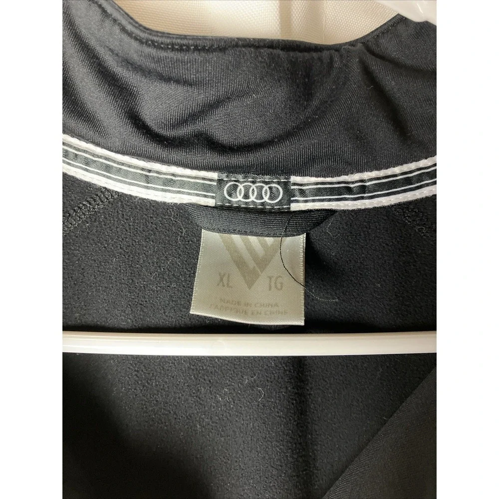 AUDI Pullover 1/4 Zip Lightweight  Jacket Men's XL Loose Fit Black Under Armour - Picture 2 of 6